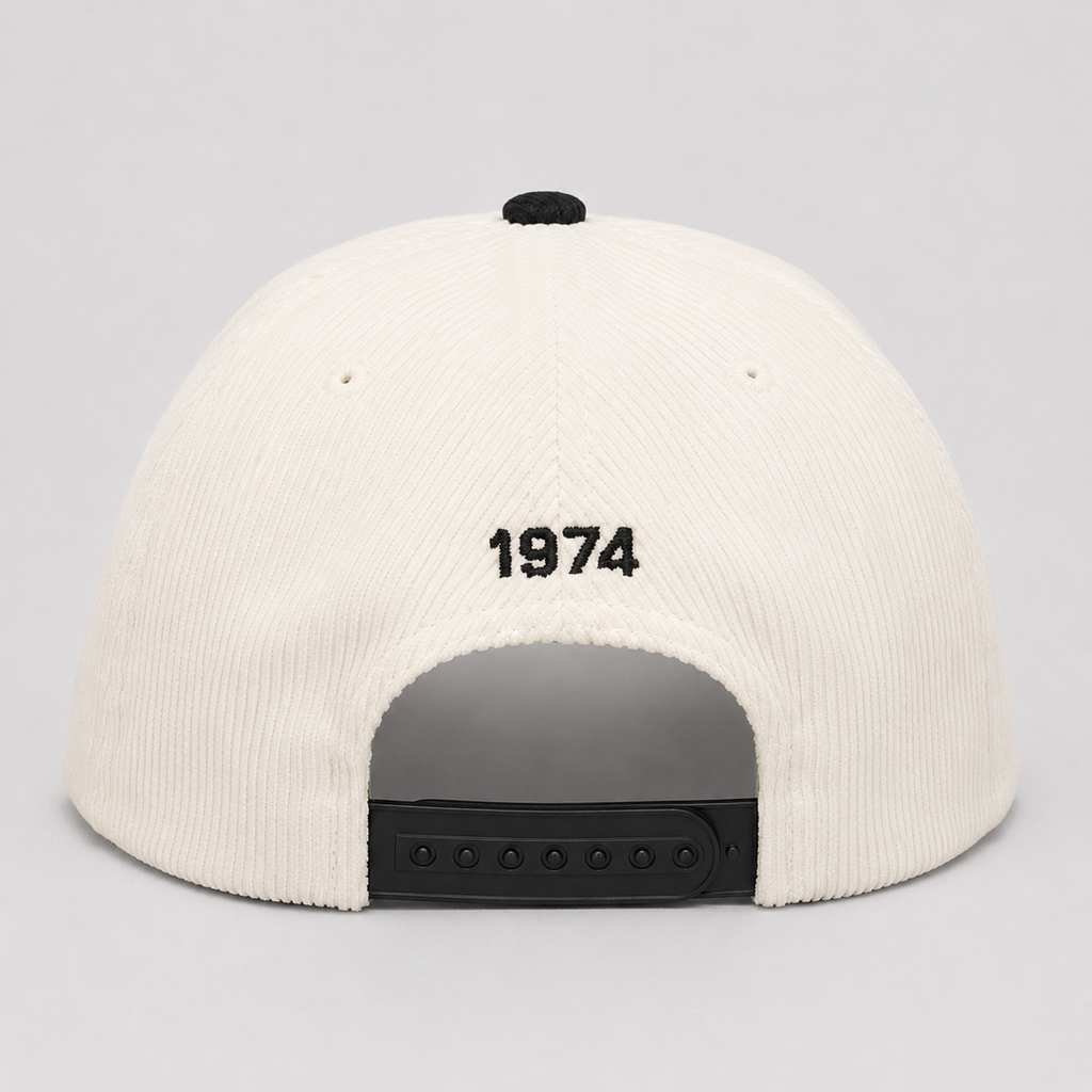Adjustable cotton baseball cap with snapback closure
