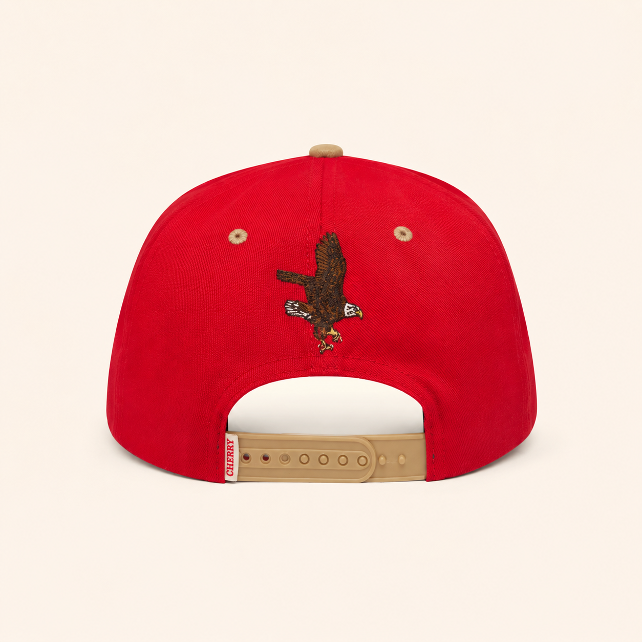 Custom snapback cap with back embroidery and adjustable closure