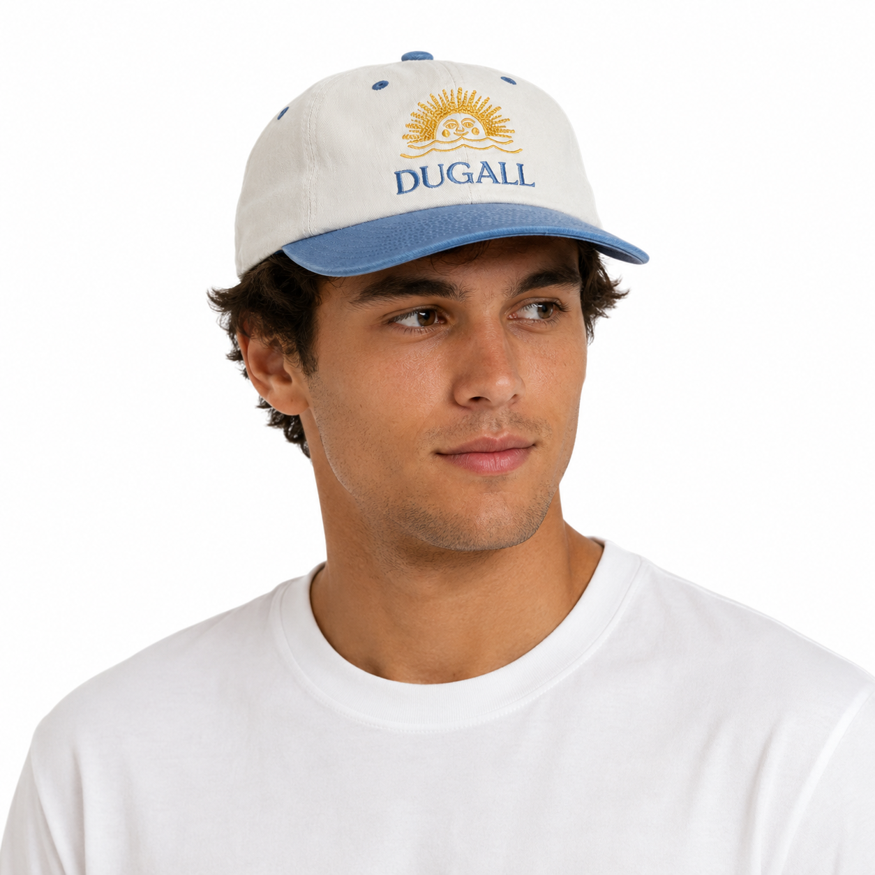 Men’s custom cotton baseball cap with embroidered logo