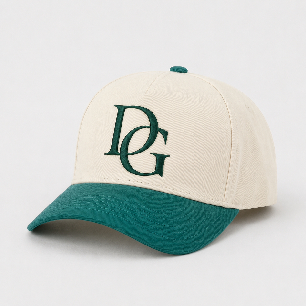 Custom denim baseball cap with raised 3D embroidery logo
