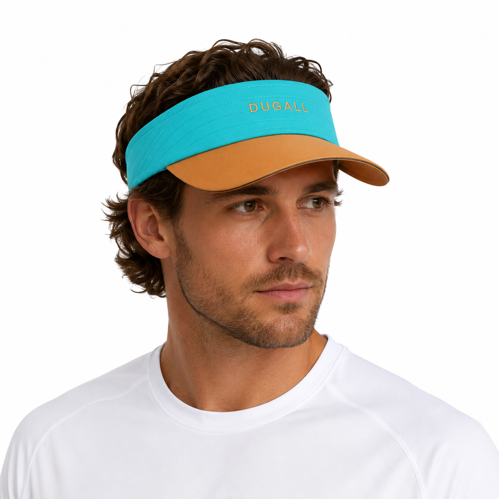 Custom embroidered golf visor for outdoor sports, teams, and brand promotion.