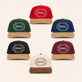 Wholesale custom cotton suede brim snapback caps with embroidery logo
