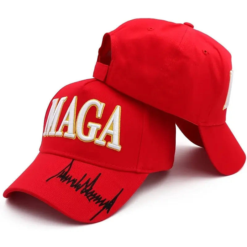 Custom Red Embroidered Baseball Cap with 3D Letter Logo