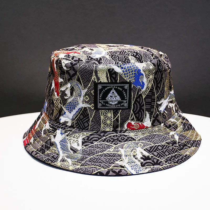 Custom All-Over Print Bucket Hat with Patch Logo