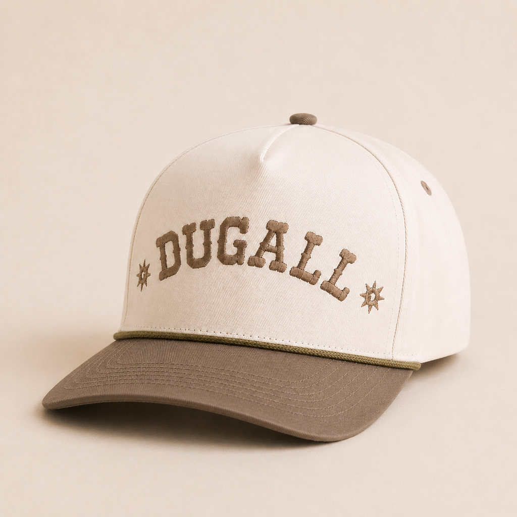 Two-tone cotton denim cap with washed denim brim and embroidered logo