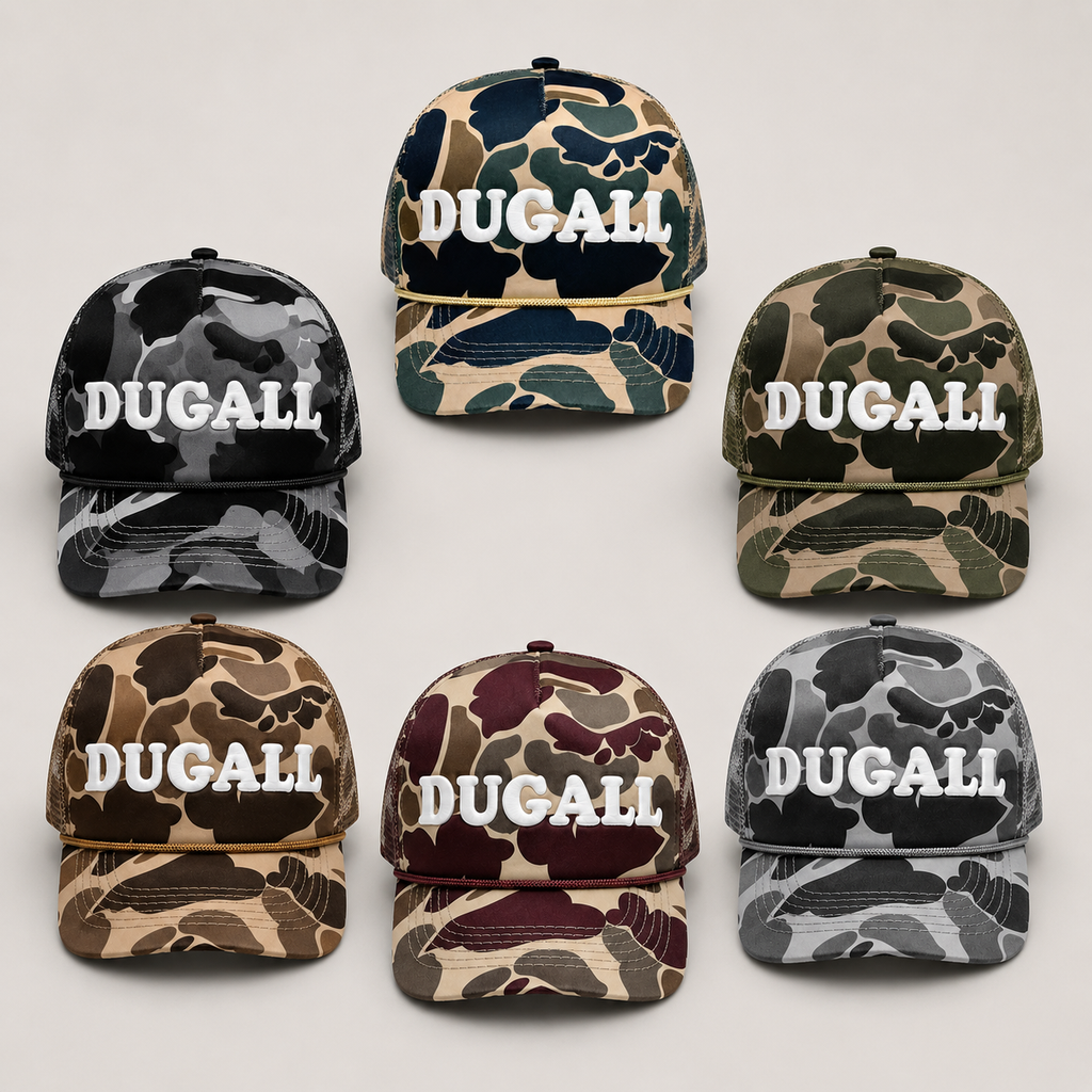 Wholesale custom camo trucker hats with multiple color options