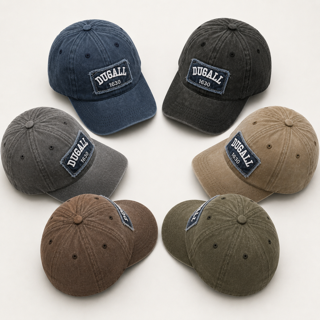 Wholesale vintage washed denim caps in multiple custom colors