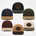 Wholesale custom leather patch dad hats with multiple color options