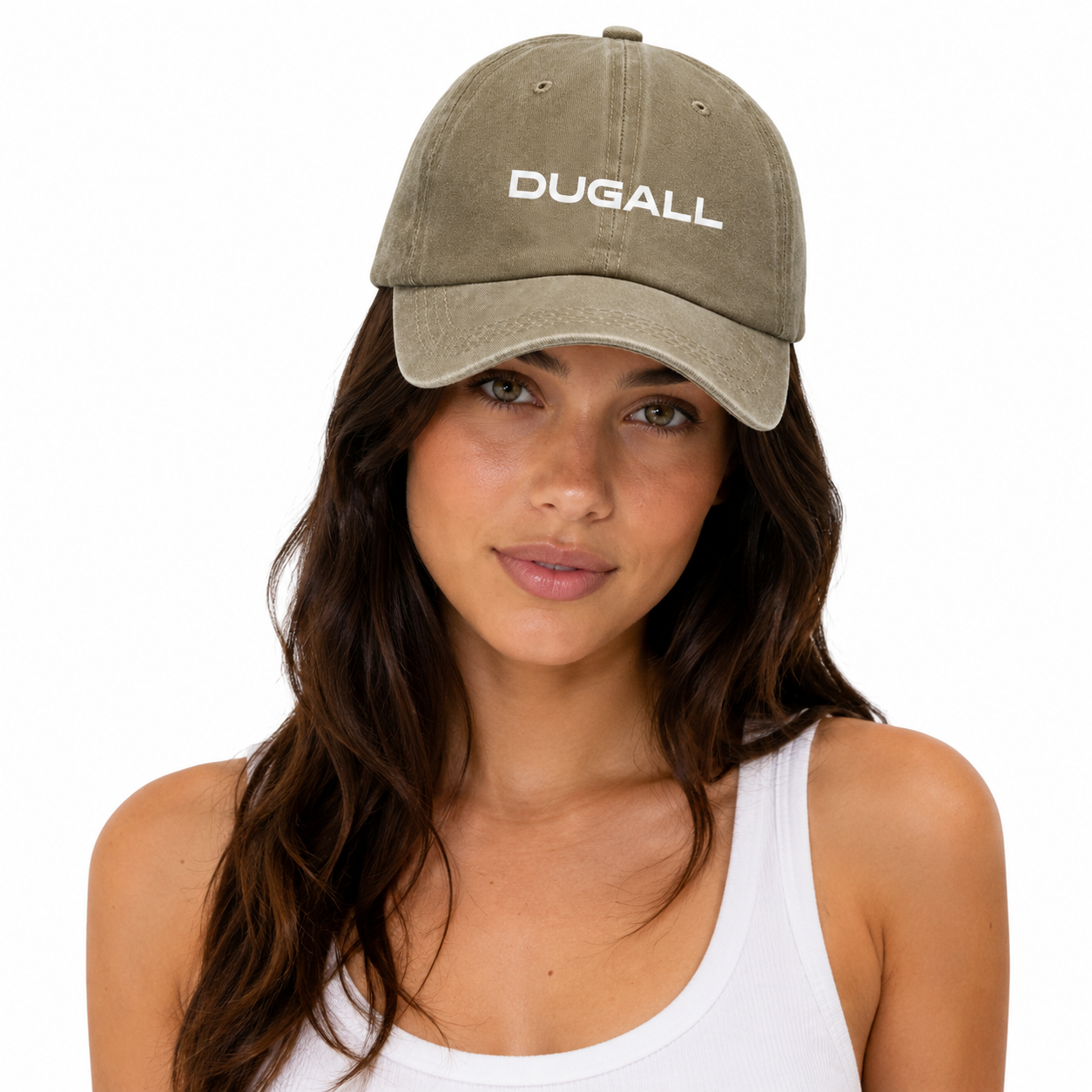 Women wearing custom washed cotton baseball cap