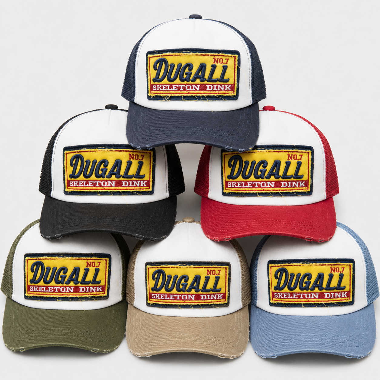 vintage washed cotton trucker cap