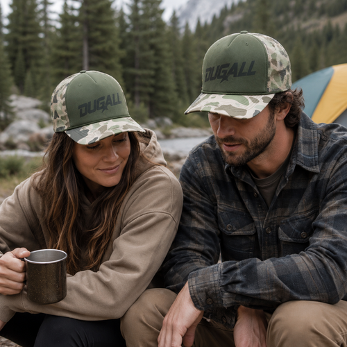 amry green scrawl trucker cap